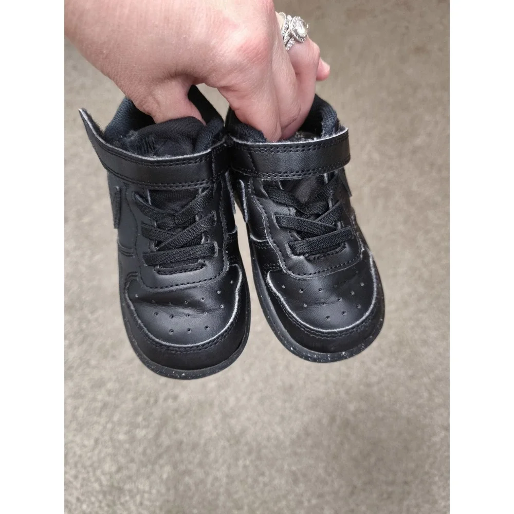 Toddler's Nike Court Borough Mid 2 Black/Black-Black (CW5869 001) - Size 7C